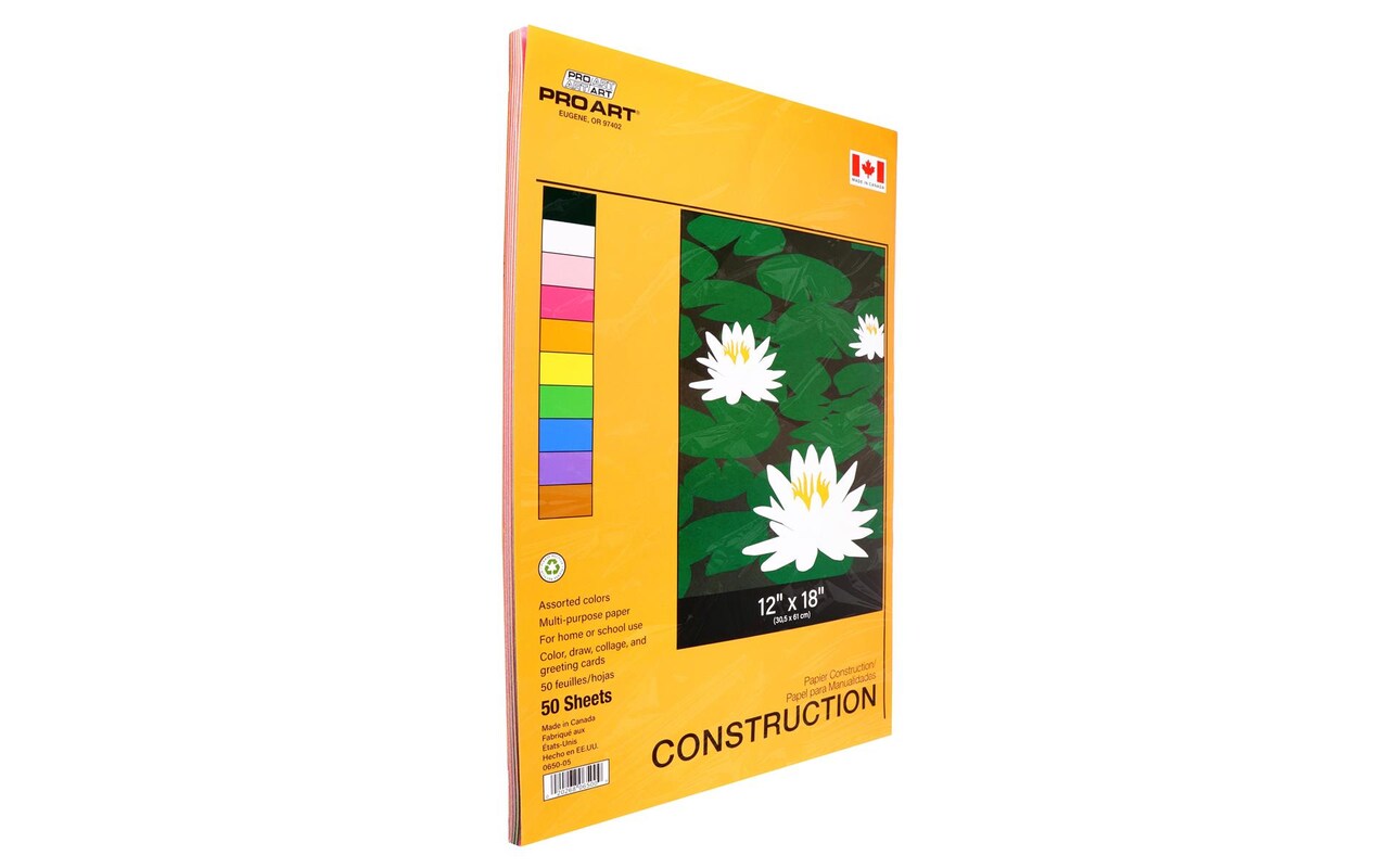 Pro Art Construction Paper 12x18 Assorted 50pc